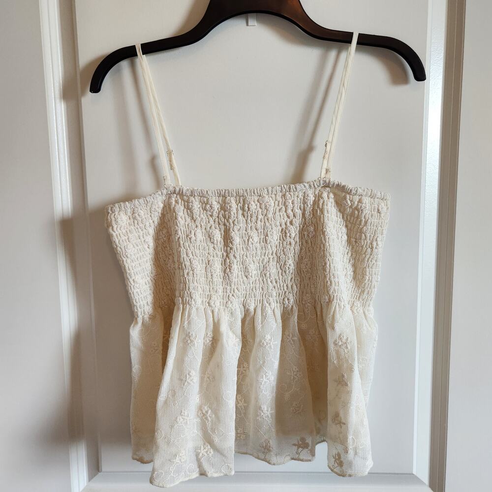 American Eagle Embroidered Lace Multiway Babydoll Tube Top - Large - Boho Beach